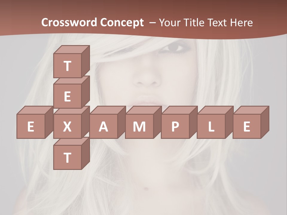 A Woman With Long Blonde Hair Is Posing For A Picture PowerPoint Template