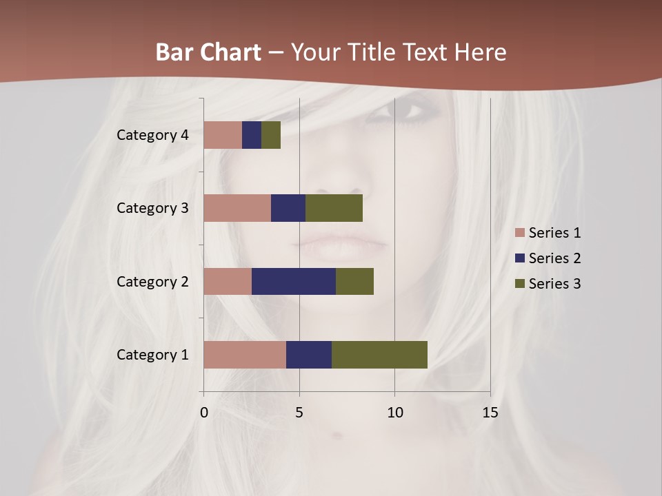 A Woman With Long Blonde Hair Is Posing For A Picture PowerPoint Template