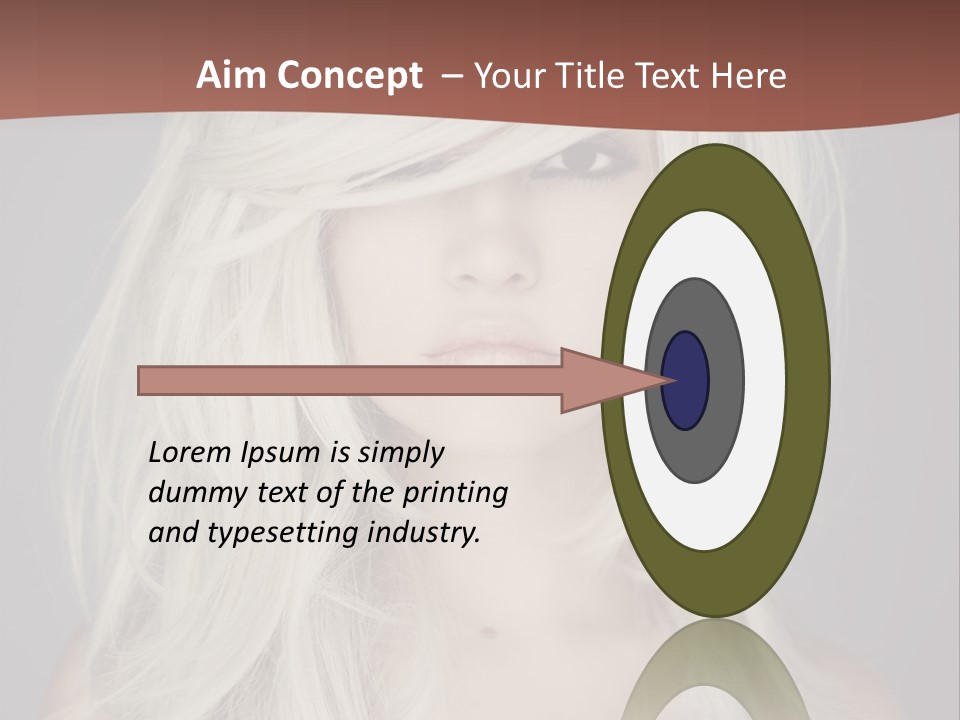 A Woman With Long Blonde Hair Is Posing For A Picture PowerPoint Template