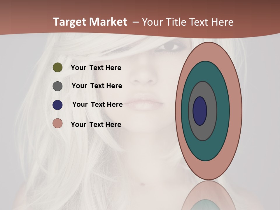 A Woman With Long Blonde Hair Is Posing For A Picture PowerPoint Template