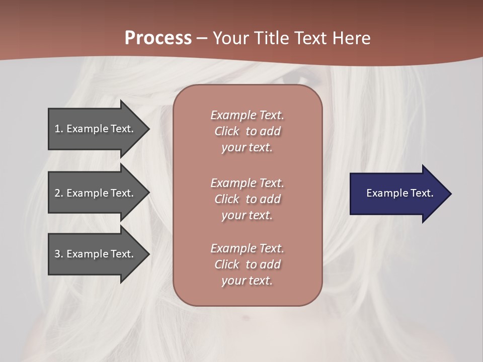 A Woman With Long Blonde Hair Is Posing For A Picture PowerPoint Template