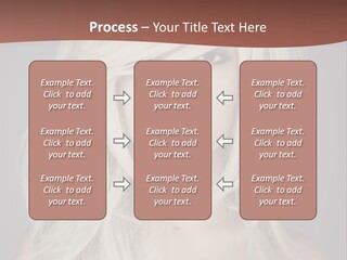 A Woman With Long Blonde Hair Is Posing For A Picture PowerPoint Template