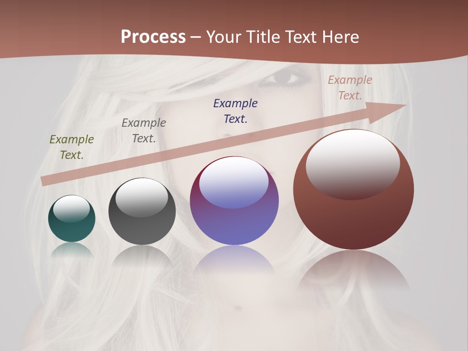 A Woman With Long Blonde Hair Is Posing For A Picture PowerPoint Template