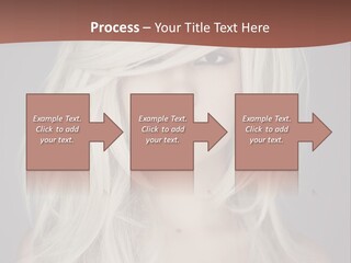 A Woman With Long Blonde Hair Is Posing For A Picture PowerPoint Template