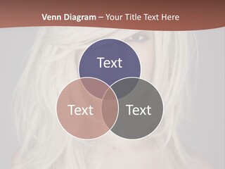 A Woman With Long Blonde Hair Is Posing For A Picture PowerPoint Template