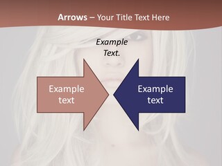 A Woman With Long Blonde Hair Is Posing For A Picture PowerPoint Template