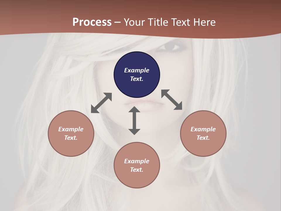 A Woman With Long Blonde Hair Is Posing For A Picture PowerPoint Template