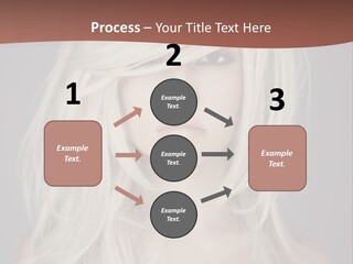 A Woman With Long Blonde Hair Is Posing For A Picture PowerPoint Template