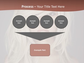 A Woman With Long Blonde Hair Is Posing For A Picture PowerPoint Template