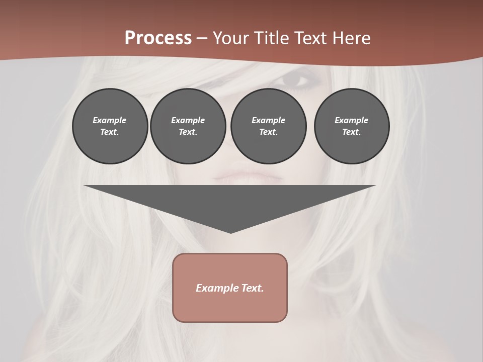 A Woman With Long Blonde Hair Is Posing For A Picture PowerPoint Template