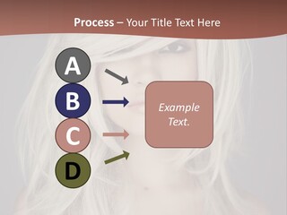 A Woman With Long Blonde Hair Is Posing For A Picture PowerPoint Template