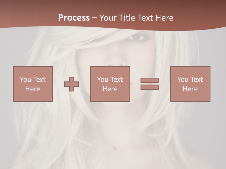 A Woman With Long Blonde Hair Is Posing For A Picture PowerPoint Template