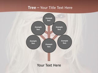 A Woman With Long Blonde Hair Is Posing For A Picture PowerPoint Template