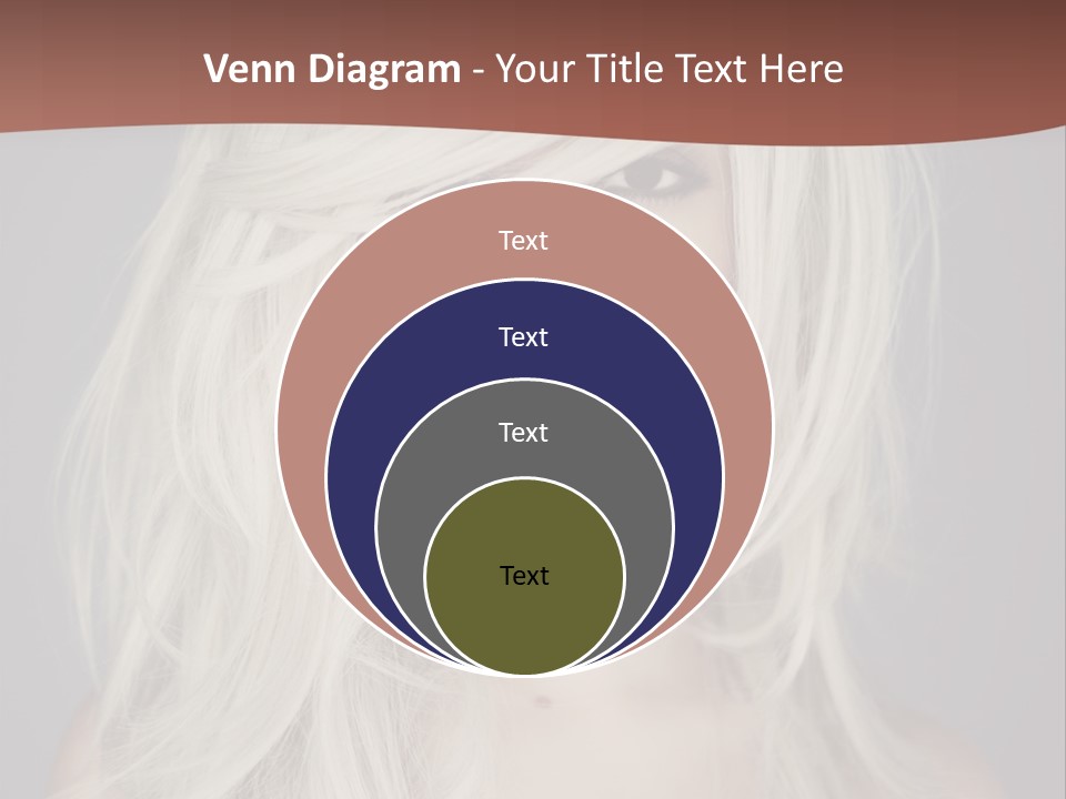 A Woman With Long Blonde Hair Is Posing For A Picture PowerPoint Template