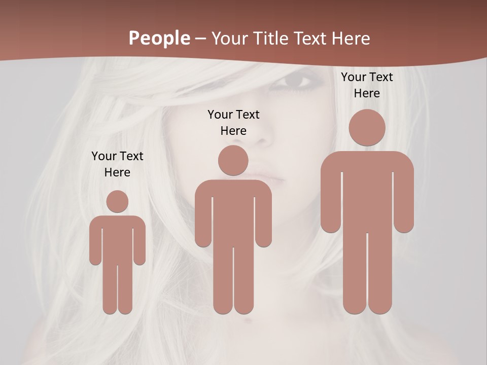 A Woman With Long Blonde Hair Is Posing For A Picture PowerPoint Template