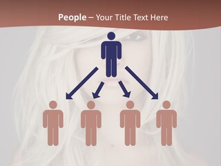 A Woman With Long Blonde Hair Is Posing For A Picture PowerPoint Template