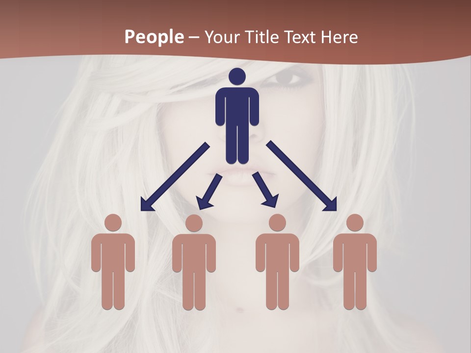A Woman With Long Blonde Hair Is Posing For A Picture PowerPoint Template