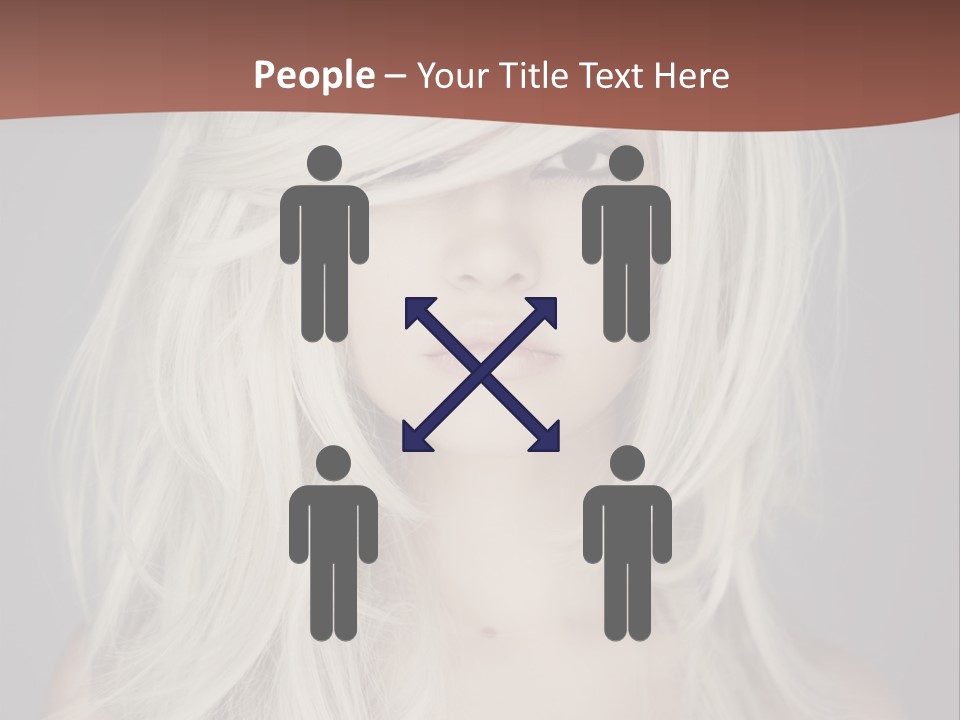 A Woman With Long Blonde Hair Is Posing For A Picture PowerPoint Template
