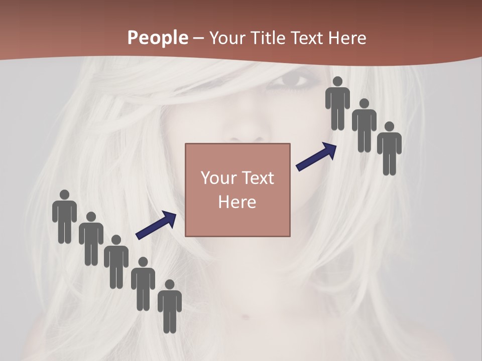 A Woman With Long Blonde Hair Is Posing For A Picture PowerPoint Template