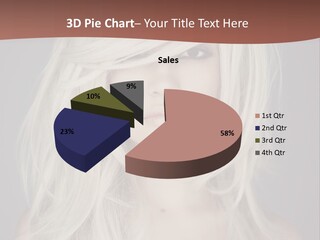 A Woman With Long Blonde Hair Is Posing For A Picture PowerPoint Template
