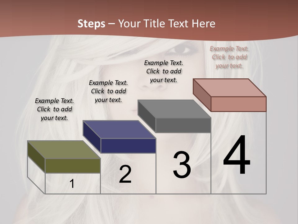 A Woman With Long Blonde Hair Is Posing For A Picture PowerPoint Template
