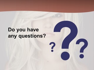 A Woman With Long Blonde Hair Is Posing For A Picture PowerPoint Template