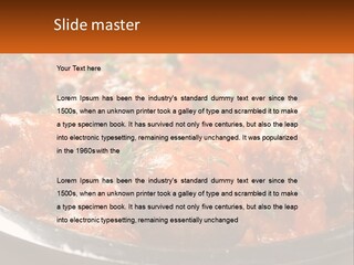A Pan Filled With Meatballs Covered In Cheese PowerPoint Template