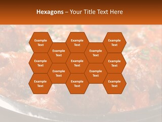 A Pan Filled With Meatballs Covered In Cheese PowerPoint Template
