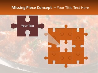 A Pan Filled With Meatballs Covered In Cheese PowerPoint Template