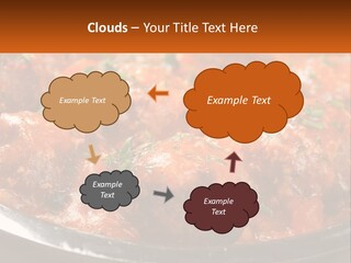 A Pan Filled With Meatballs Covered In Cheese PowerPoint Template