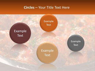 A Pan Filled With Meatballs Covered In Cheese PowerPoint Template