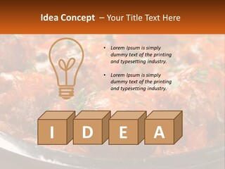 A Pan Filled With Meatballs Covered In Cheese PowerPoint Template