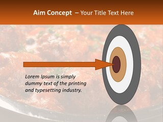 A Pan Filled With Meatballs Covered In Cheese PowerPoint Template