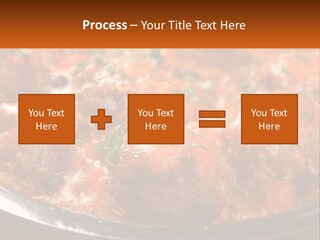 A Pan Filled With Meatballs Covered In Cheese PowerPoint Template
