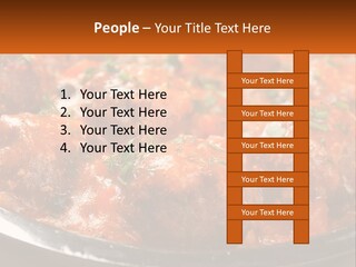 A Pan Filled With Meatballs Covered In Cheese PowerPoint Template