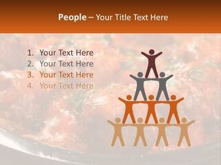 A Pan Filled With Meatballs Covered In Cheese PowerPoint Template