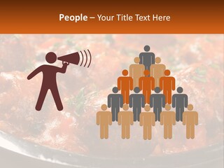 A Pan Filled With Meatballs Covered In Cheese PowerPoint Template