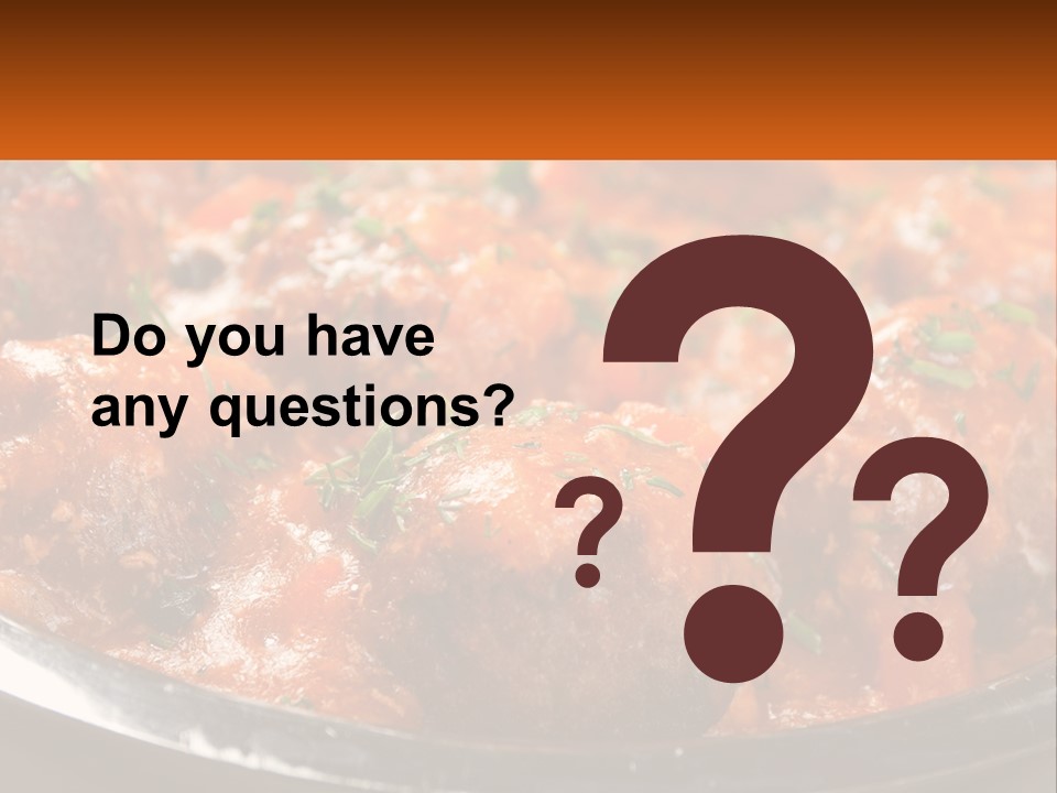 A Pan Filled With Meatballs Covered In Cheese PowerPoint Template