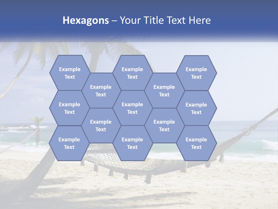 A Hammock On The Beach With Palm Trees PowerPoint Template