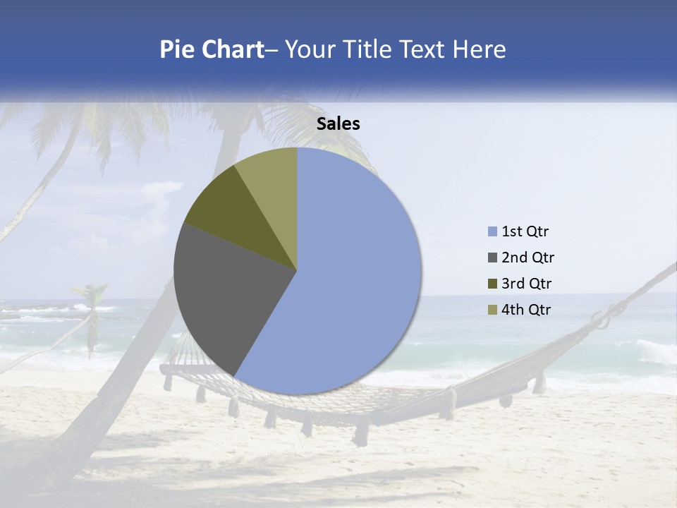 A Hammock On The Beach With Palm Trees PowerPoint Template