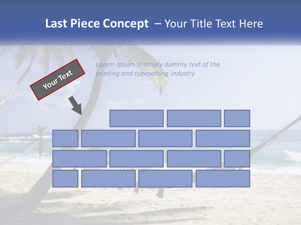 A Hammock On The Beach With Palm Trees PowerPoint Template