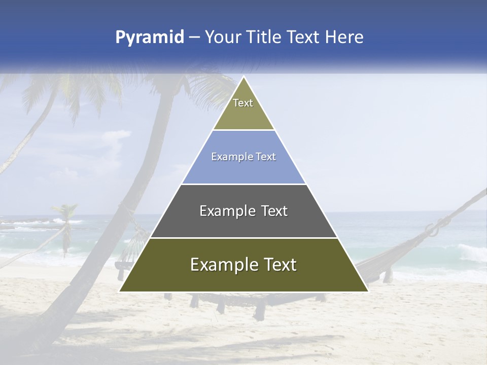 A Hammock On The Beach With Palm Trees PowerPoint Template