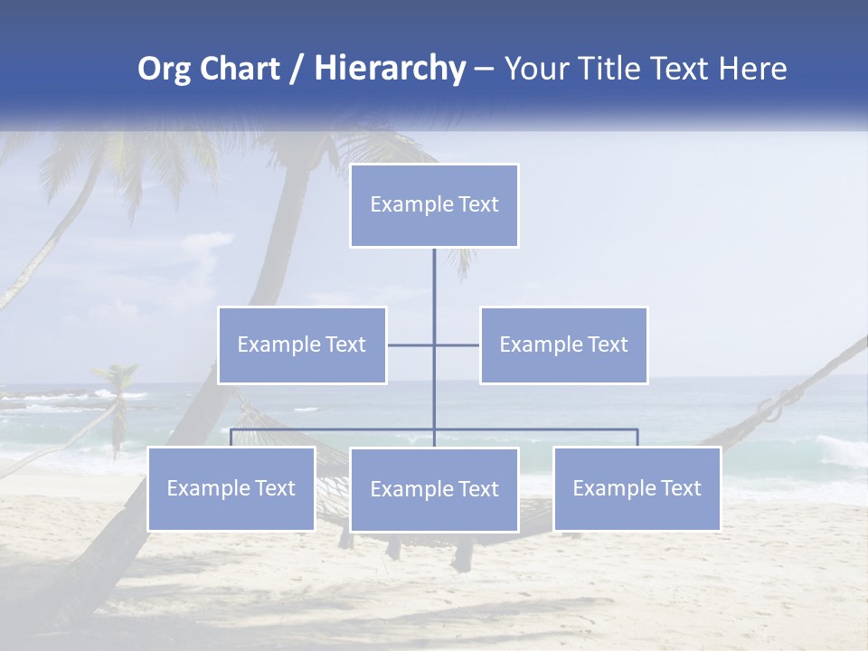 A Hammock On The Beach With Palm Trees PowerPoint Template