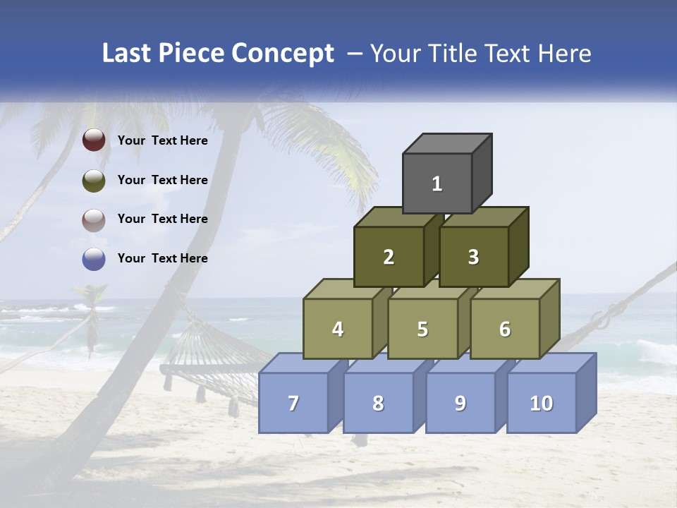 A Hammock On The Beach With Palm Trees PowerPoint Template