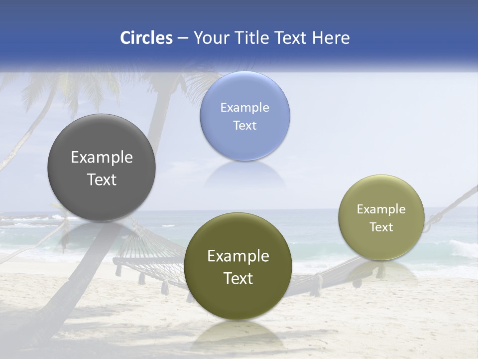 A Hammock On The Beach With Palm Trees PowerPoint Template