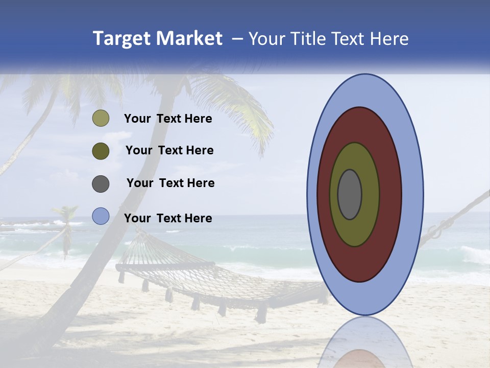 A Hammock On The Beach With Palm Trees PowerPoint Template