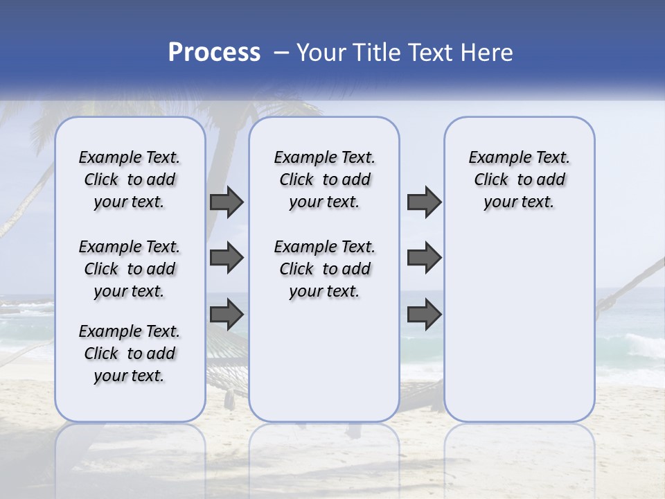 A Hammock On The Beach With Palm Trees PowerPoint Template