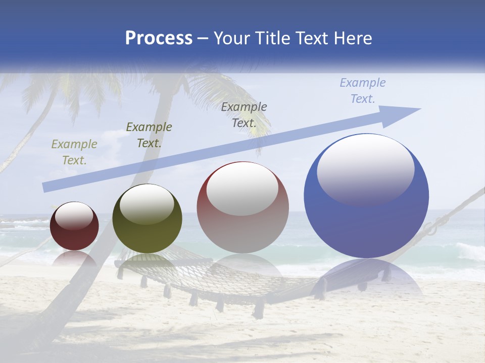 A Hammock On The Beach With Palm Trees PowerPoint Template