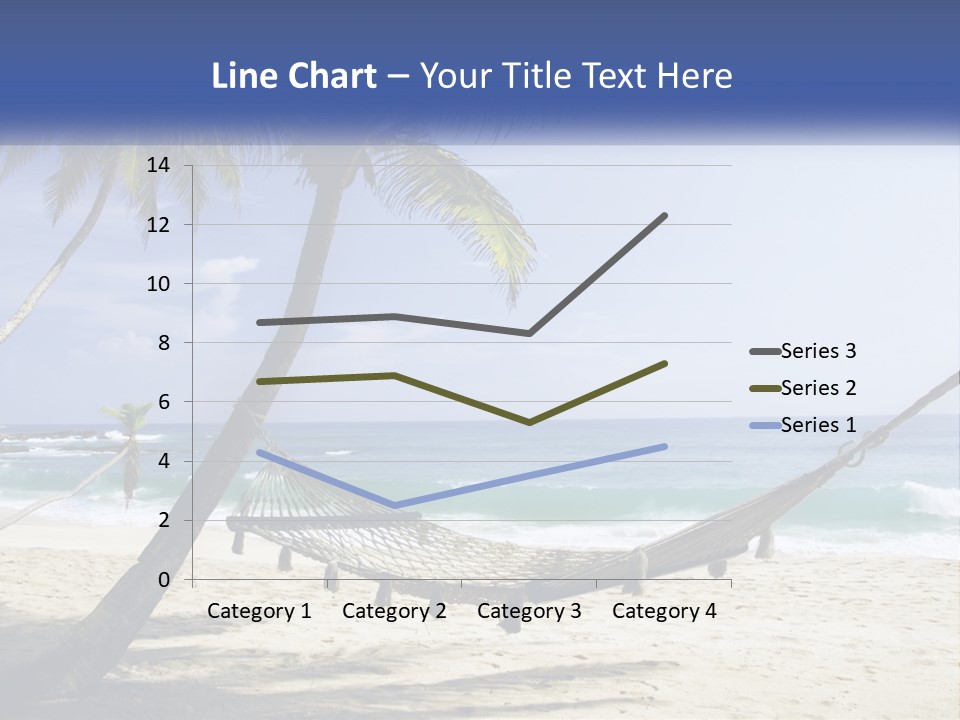 A Hammock On The Beach With Palm Trees PowerPoint Template