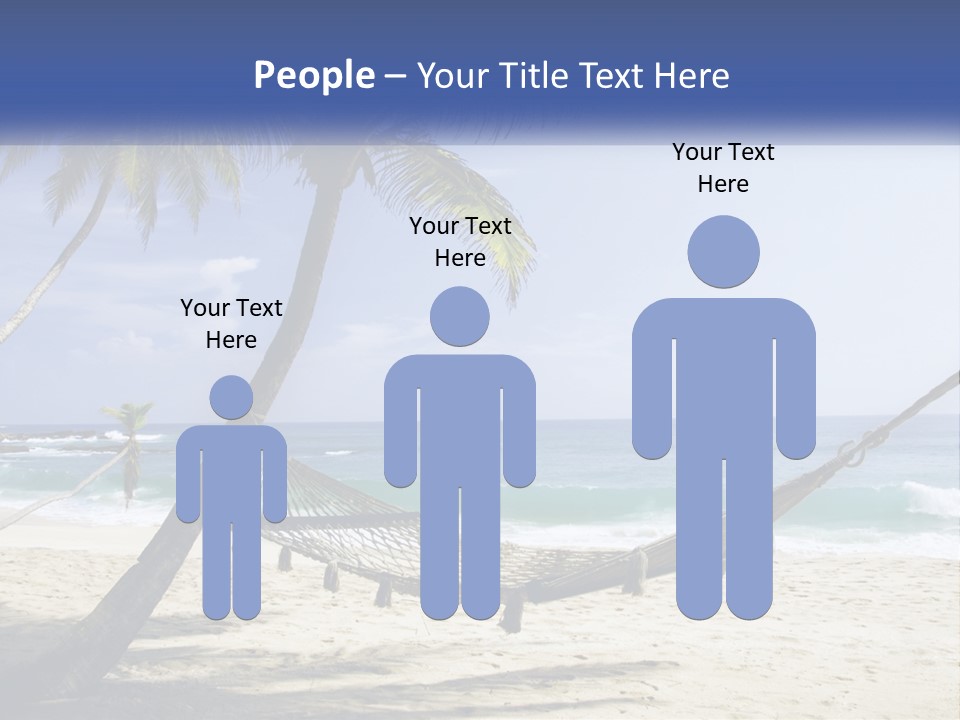 A Hammock On The Beach With Palm Trees PowerPoint Template